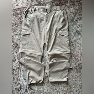 NorthFace Tan Convertible Cargo Pants/shorts unisex NWOT